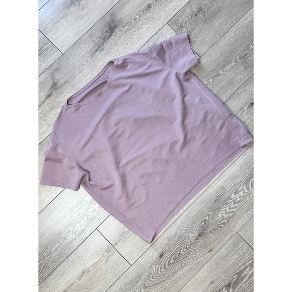 Lululemon Pique Knit Back In Action Short Sleeve Top Twilight Rose *No Size Tag* - Picture 6 of 16